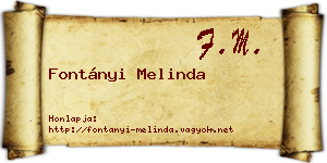 Fontányi Melinda névjegykártya
