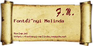 Fontányi Melinda névjegykártya