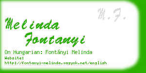 melinda fontanyi business card